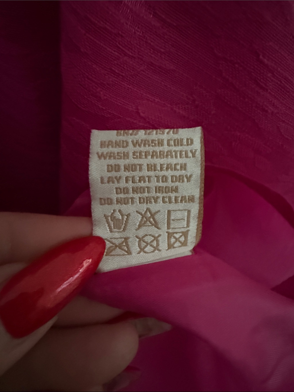 Fuchsia Puff Sleeve V-Neck Party Dress — image 6 of 6
